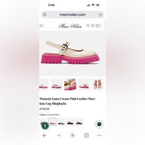 Marc Nolan Cream and Pink Women's Loafers